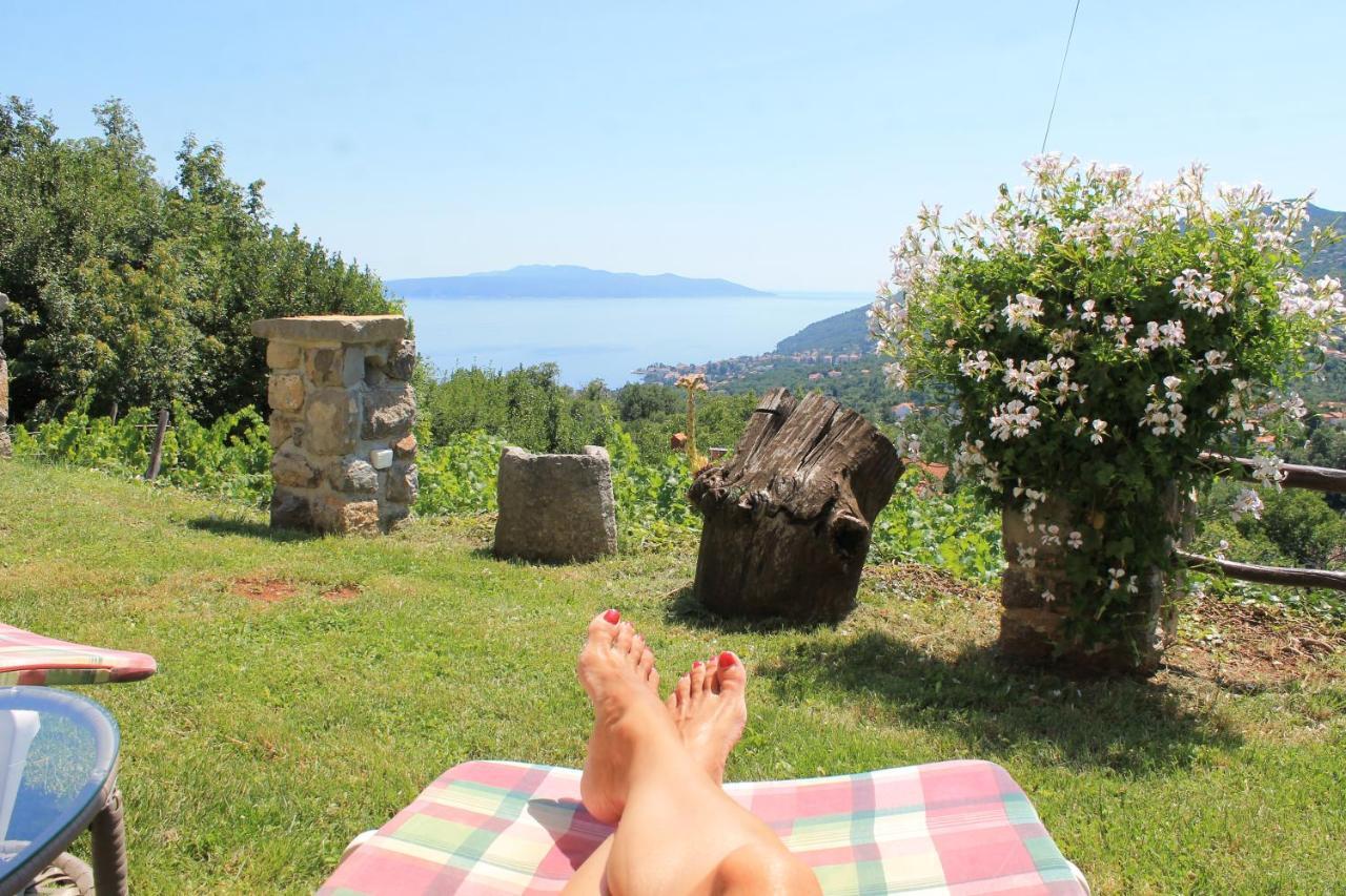 Sea View Apartment With Garden Near Opatija Veprinac Экстерьер фото
